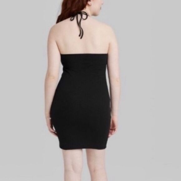 Women's Black sexy halter Bodycon Dress XL NWT - Picture 2 of 5